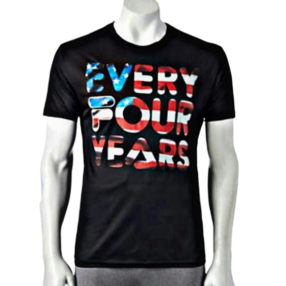 Tek Gear Olympics Tee XXL – Every Four Years Graphic Shirt Black NWT Soft - Picture 1 of 8